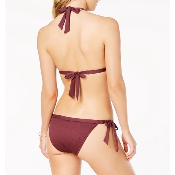 Bar iii Grommet Rib Bikini Set - Picture 2 of 10